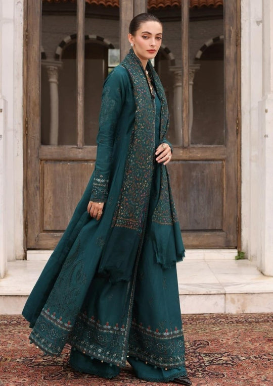 3PC Lawn Embroidered Shirt With Digital Printed Jauqard Dupatta