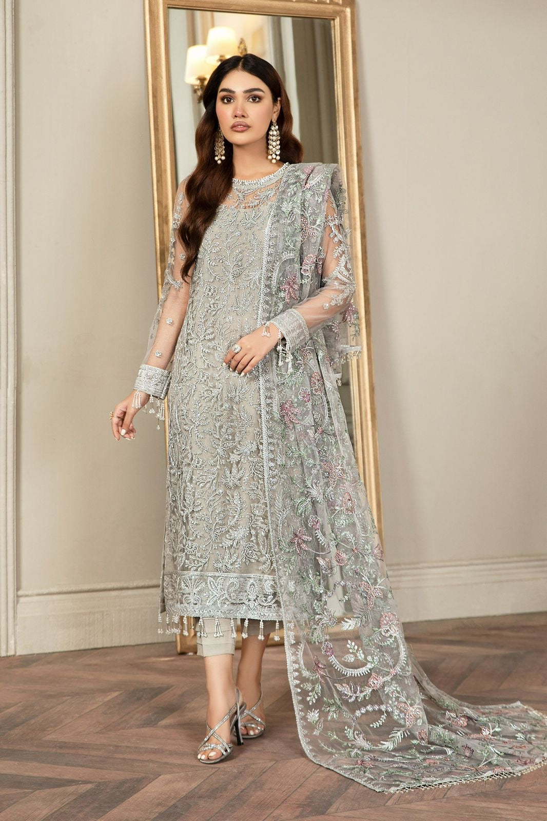 Zarif Luxury Net Collection – Hit Article Z-BD-2807 (Unstitched / Complete Suit with Inner)