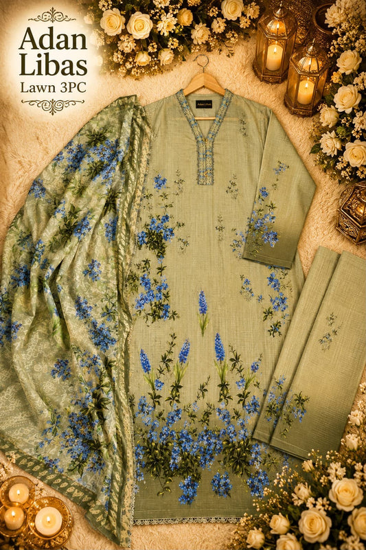 Adan Libas Prints Lawn Stitch 3PC