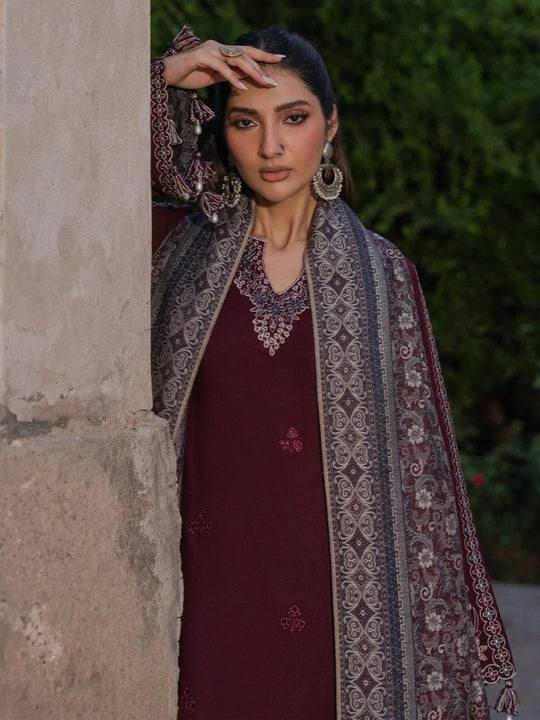 Lawn 3PC Embroidered Shirt with Digital Printed Jacquard Dupatta