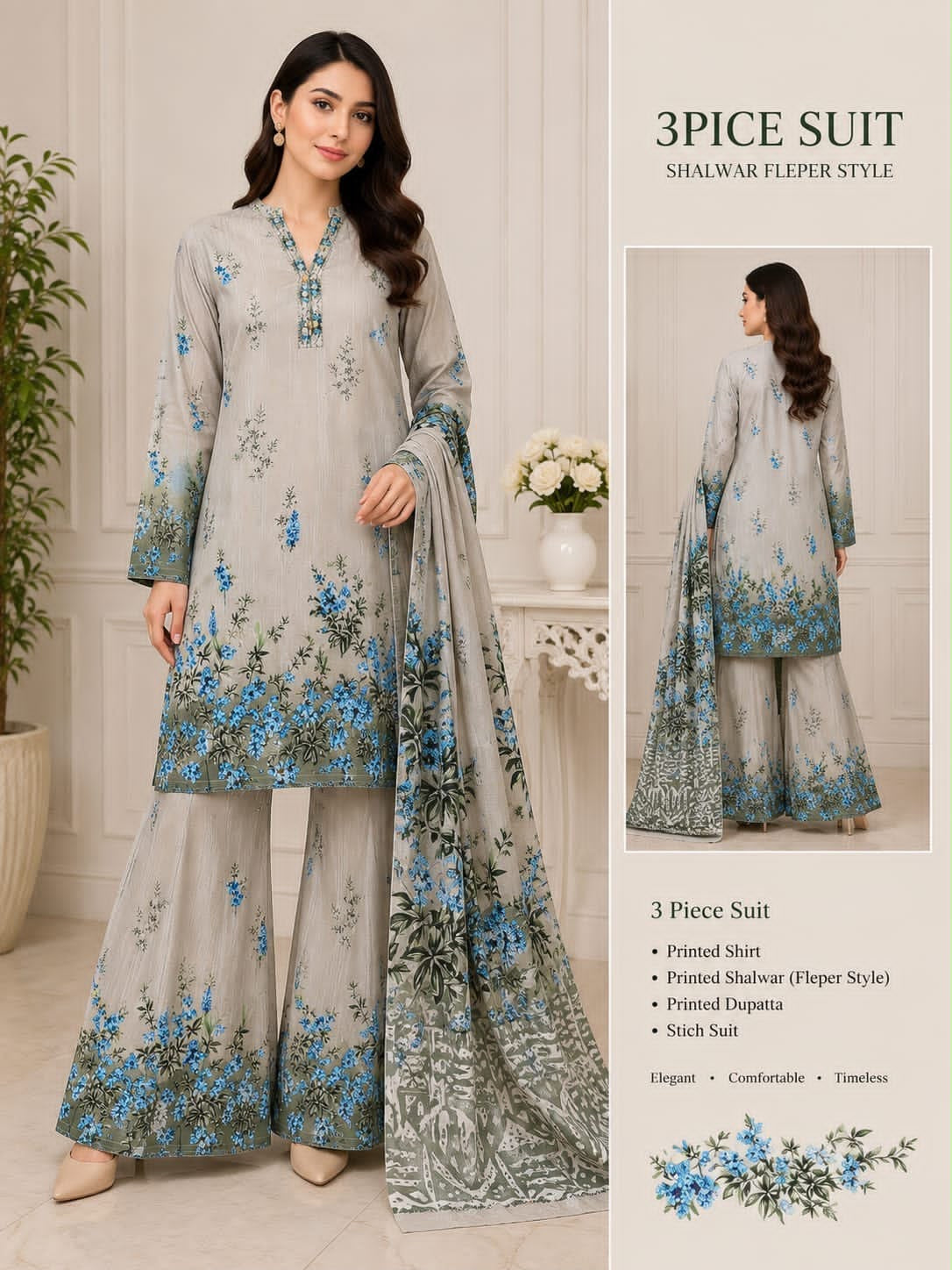 Adan Libas Prints Lawn Stitch 3PC