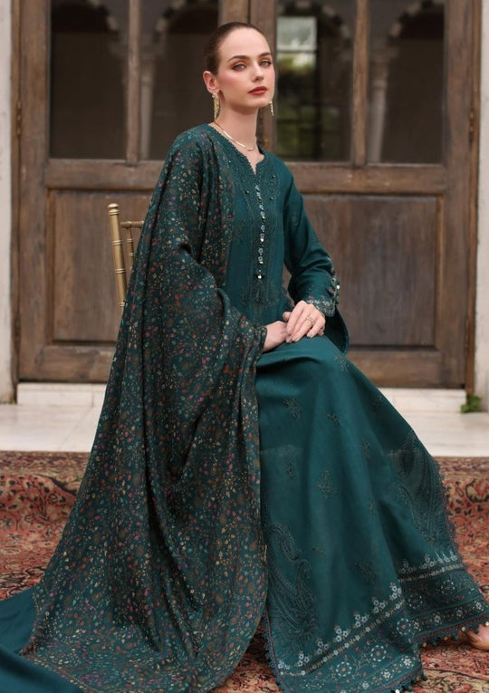 3PC Lawn Embroidered Shirt With Digital Printed Jauqard Dupatta
