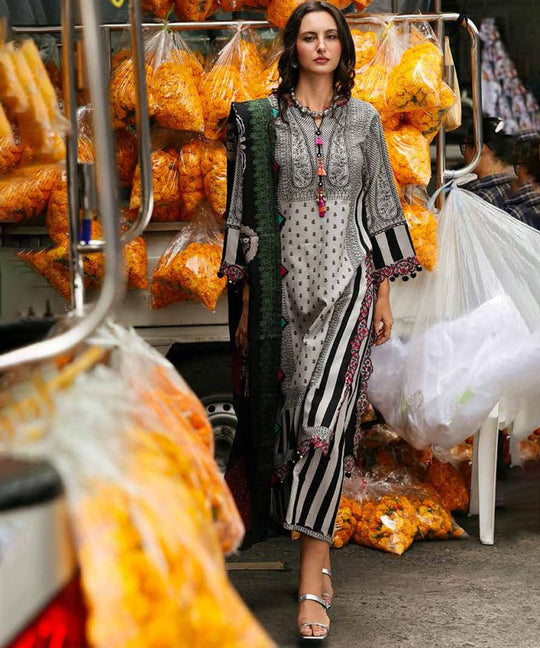 3PC LAWN PRINTED SHIRT WITH VOILE PRINTED DUAPTTA