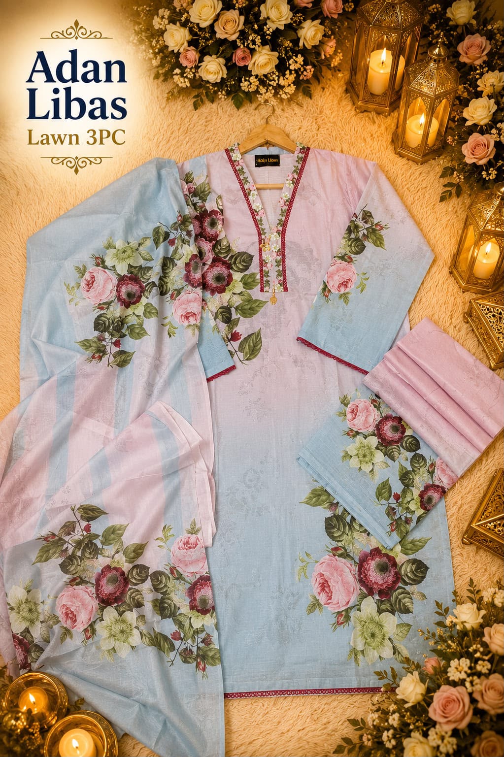 Adan Libas Prints Lawn Stitch 3PC