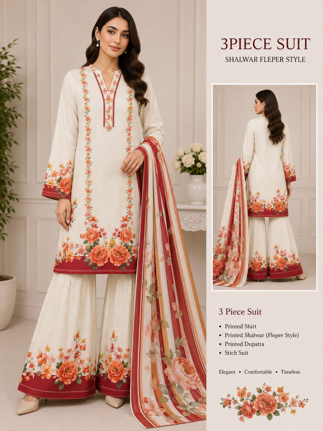Adan Libas Prints Lawn Stitch 3PC