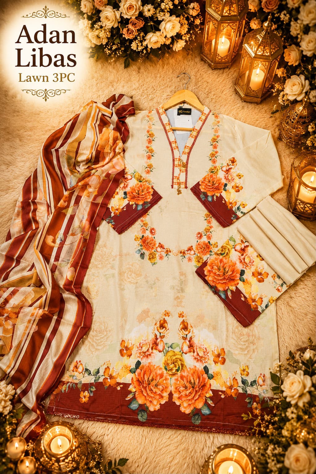 Adan Libas Prints Lawn Stitch 3PC