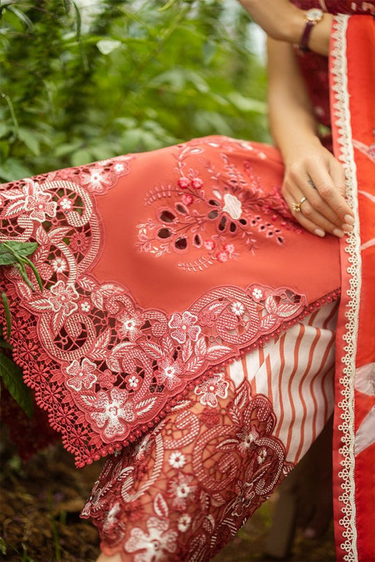 Lawn-3PC Embroidered Shirt with Digital Printed Jacquard Dupatta