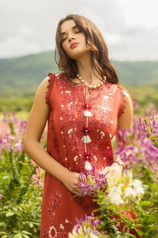 Lawn-3PC Embroidered Shirt with Digital Printed Jacquard Dupatta