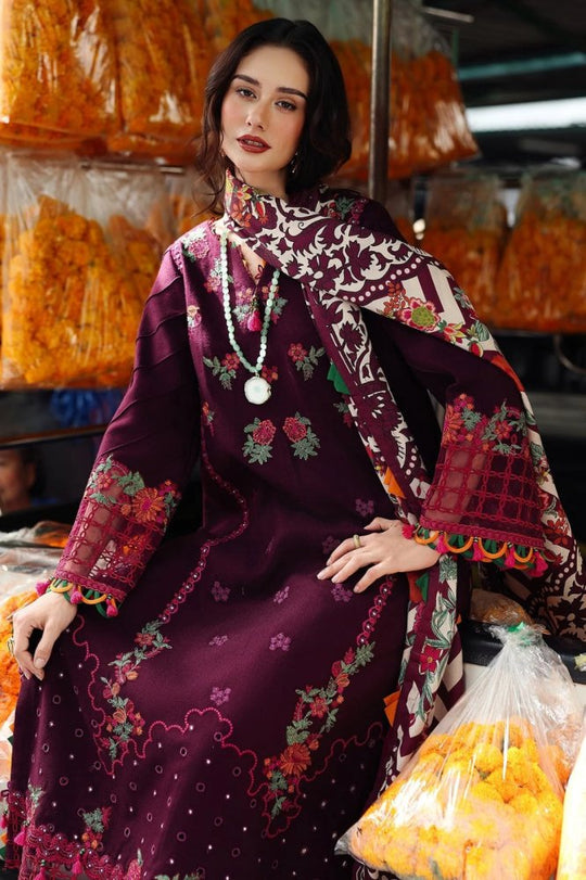 Lawn -3PC Embroidered Shirt with Digital Printed Jacquard Dupatta