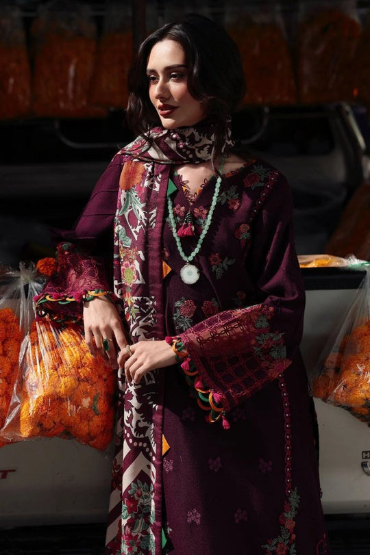 Lawn -3PC Embroidered Shirt with Digital Printed Jacquard Dupatta