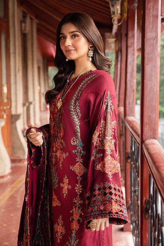 Lawn-3PC Embroidered Shirt with Digital Printed Jacquard Dupatta