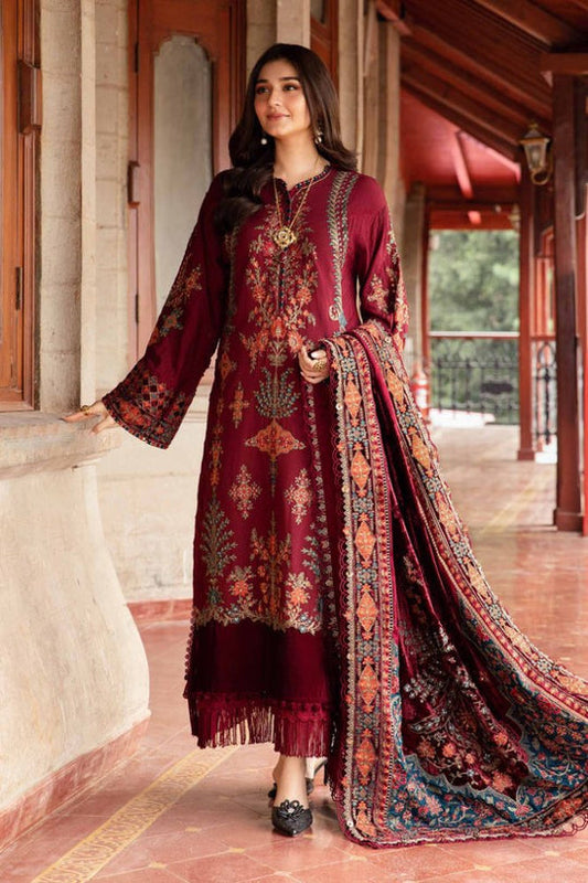 Lawn-3PC Embroidered Shirt with Digital Printed Jacquard Dupatta
