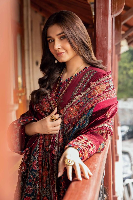 Lawn-3PC Embroidered Shirt with Digital Printed Jacquard Dupatta