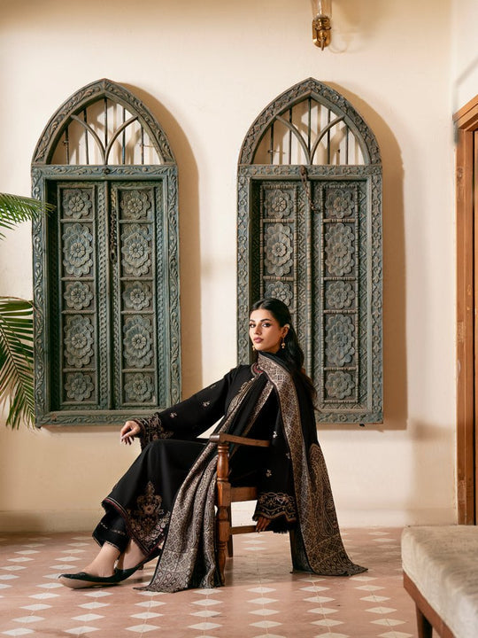 Lawn-3PC Embroidered Shirt with Digital Printed Jauqard Dupatta