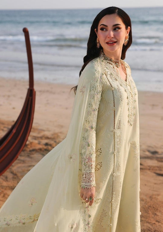 Lawn-3PC Embroidered Shirt with Organza Embroidered Dupatta