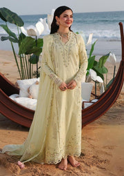 Lawn-3PC Embroidered Shirt with Organza Embroidered Dupatta