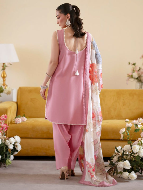 Lawn-3PC Embroidered With Chiffon Digital Printed Dupatta