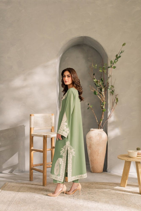 Lawn-3PC Embroidered With Chiffon Ready to Wear Dupatta
