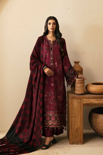 Lawn 3PC Embroidered with Digital Printed Jacquard Dupatta