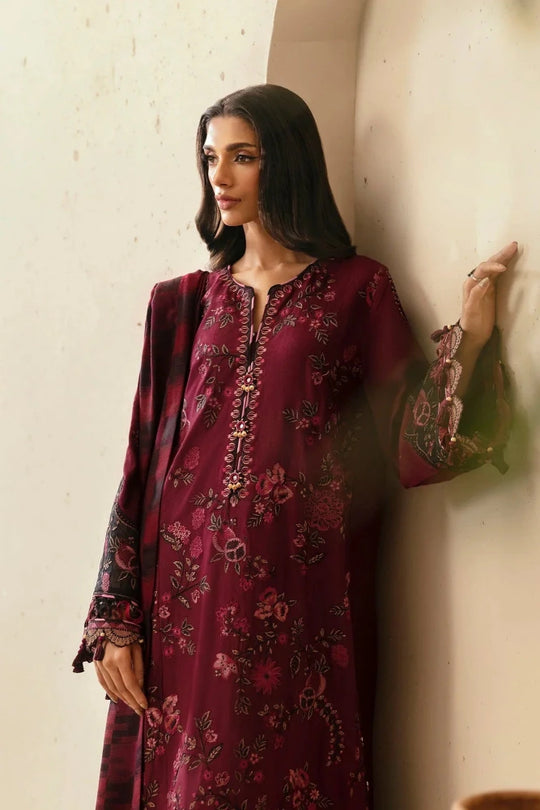 Lawn 3PC Embroidered with Digital Printed Jacquard Dupatta