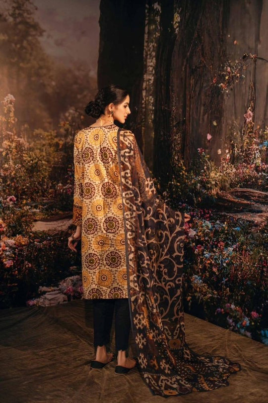 Lawn 3PC Printed With Printed Voile Dupatta