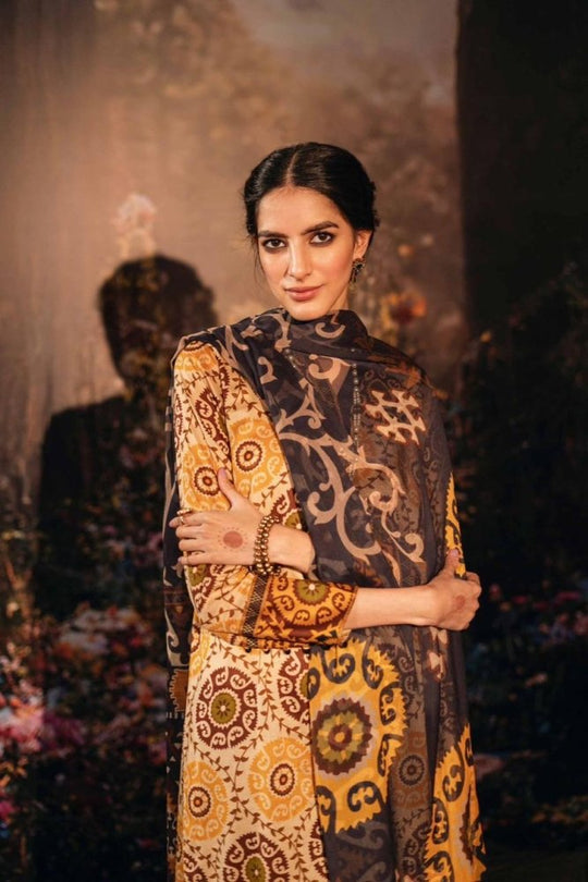 Lawn 3PC Printed With Printed Voile Dupatta