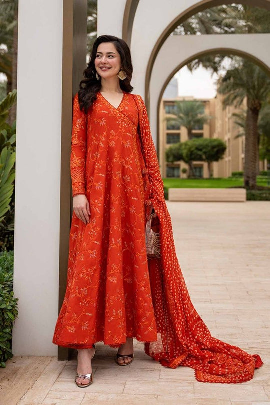 Lawn-3PC Sequence Embroidered With Digital Printed Jacquard Dupatta